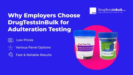 Choose DrugTestsInBulk for workplace drug testing featuring affordable, rapid multi-panel drug test cups with built-in specimen integrity tests