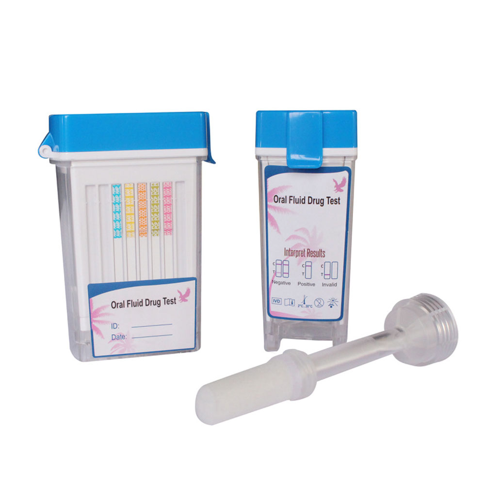Oral Drug Test with Saliva Indicator