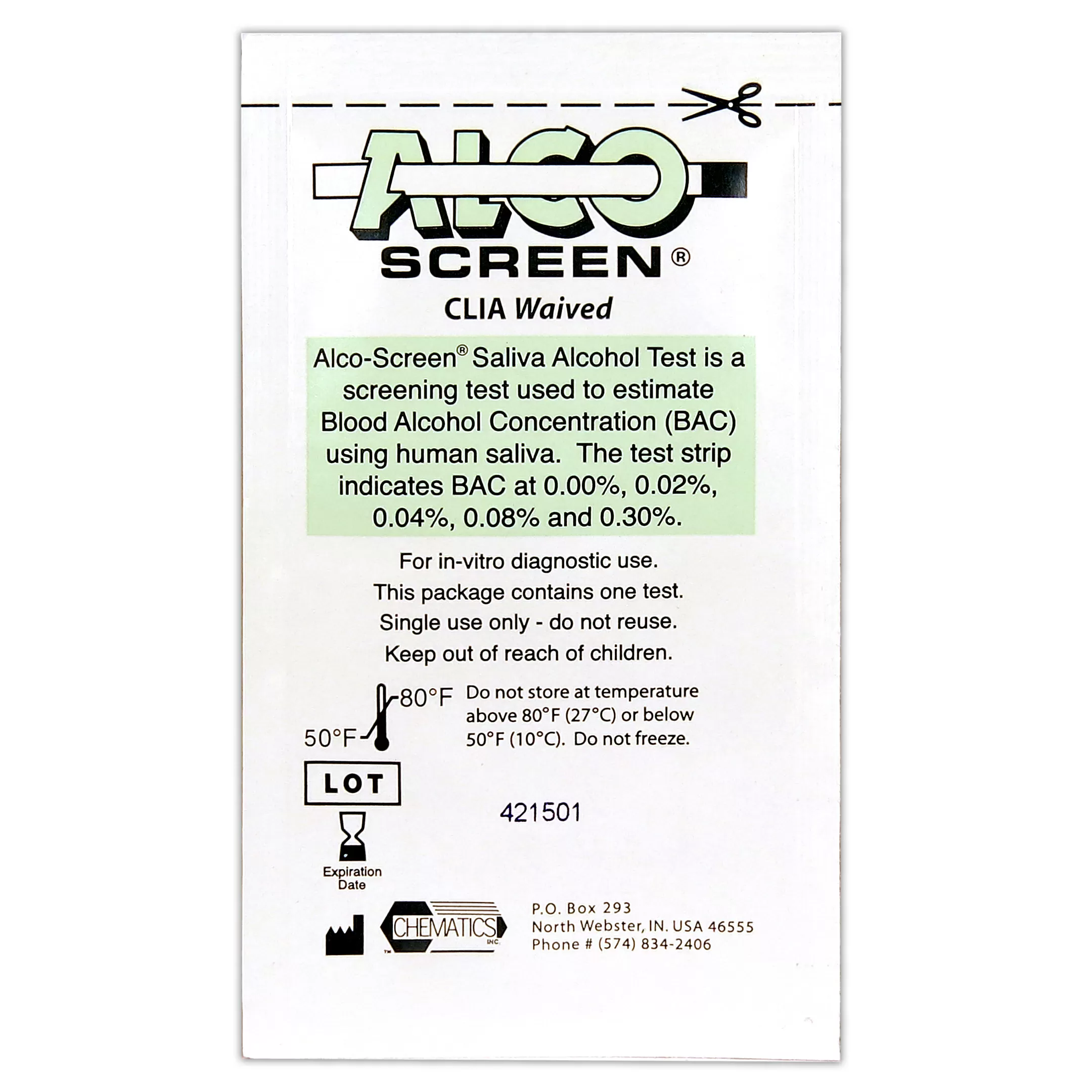 Alco Screen 01 Saliva Test