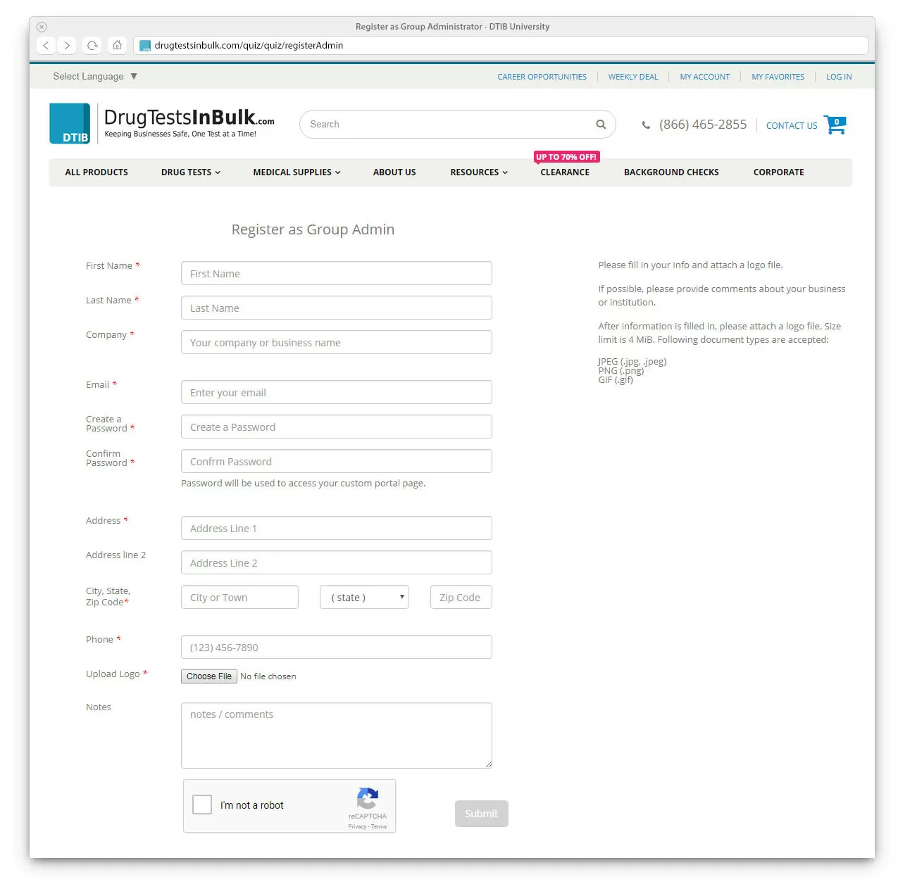 Register as Admin - DTIB University